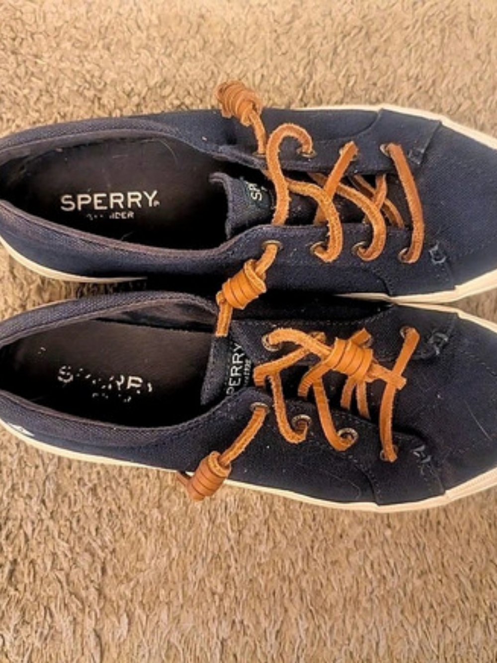 Sperry Crest Vibe Canvas Sneaker Navy Lace-Up Sneakers
